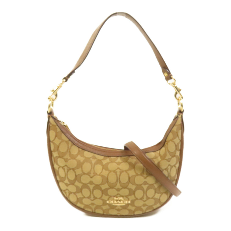 COACH 帆布2 Way Shoulder Bag金扣手挽肩背兩用袋-0