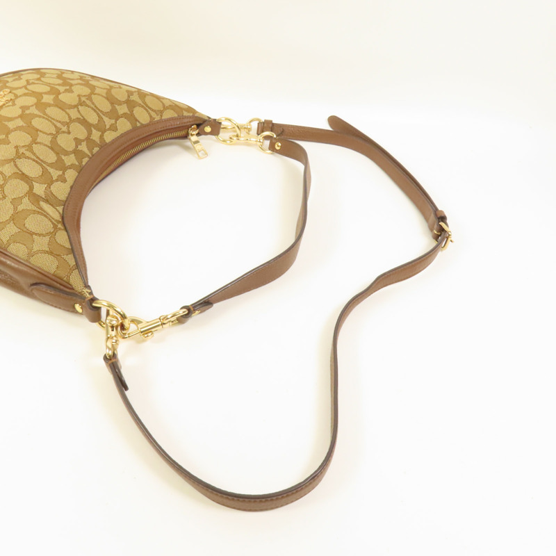 COACH 帆布2 Way Shoulder Bag金扣手挽肩背兩用袋-4