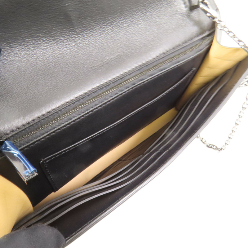 Delvaux 牛皮皮革Tempete Wallet On Chain鏈帶肩背袋-4