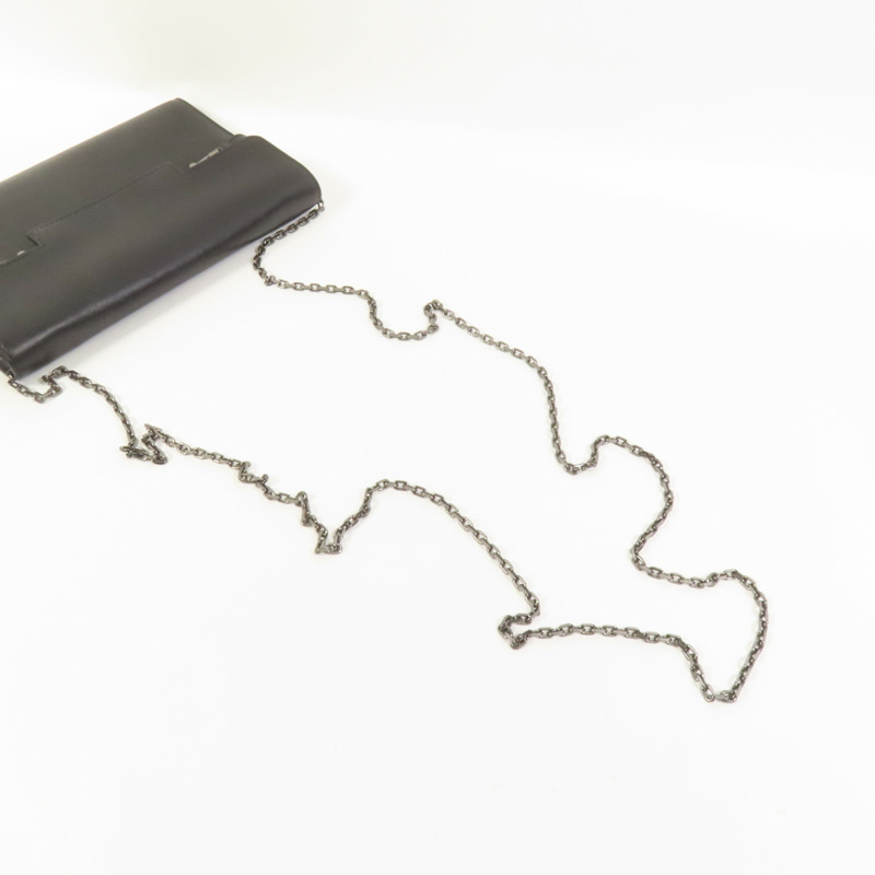 Delvaux 牛皮皮革Tempete Wallet On Chain鏈帶肩背袋-5