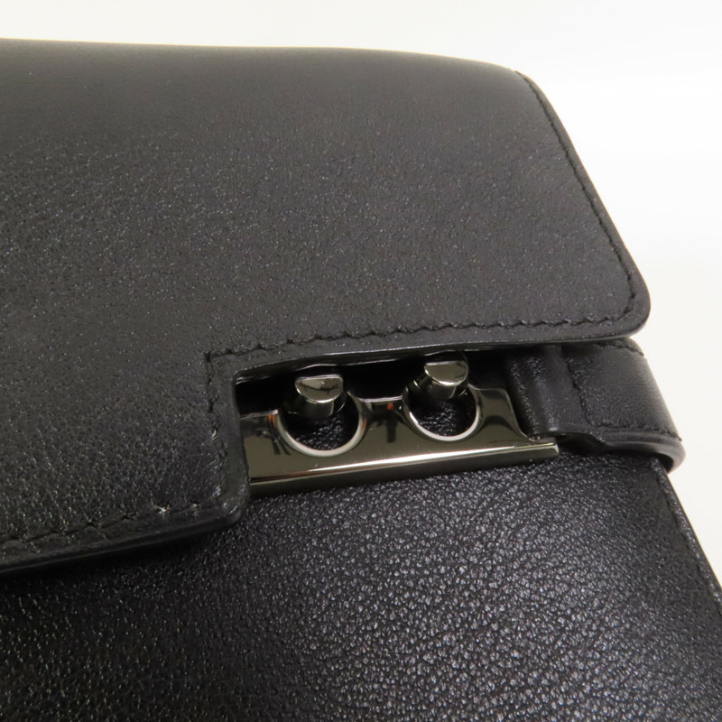 Delvaux 牛皮皮革Tempete Wallet On Chain鏈帶肩背袋-6