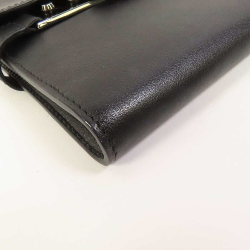 Delvaux 牛皮皮革Tempete Wallet On Chain鏈帶肩背袋-10