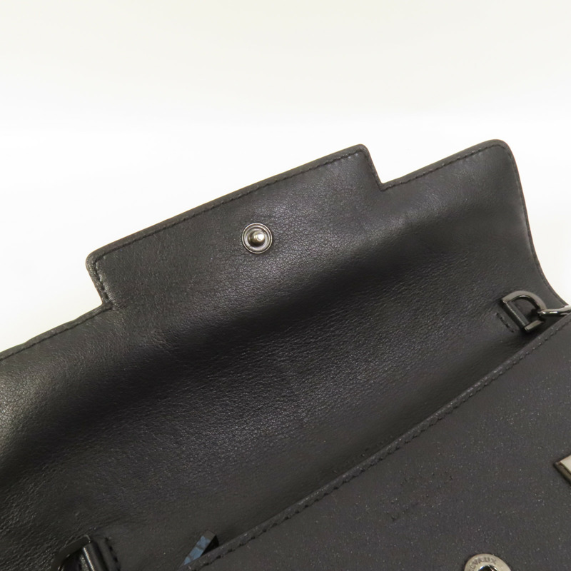 Delvaux 牛皮皮革Tempete Wallet On Chain鏈帶肩背袋-13