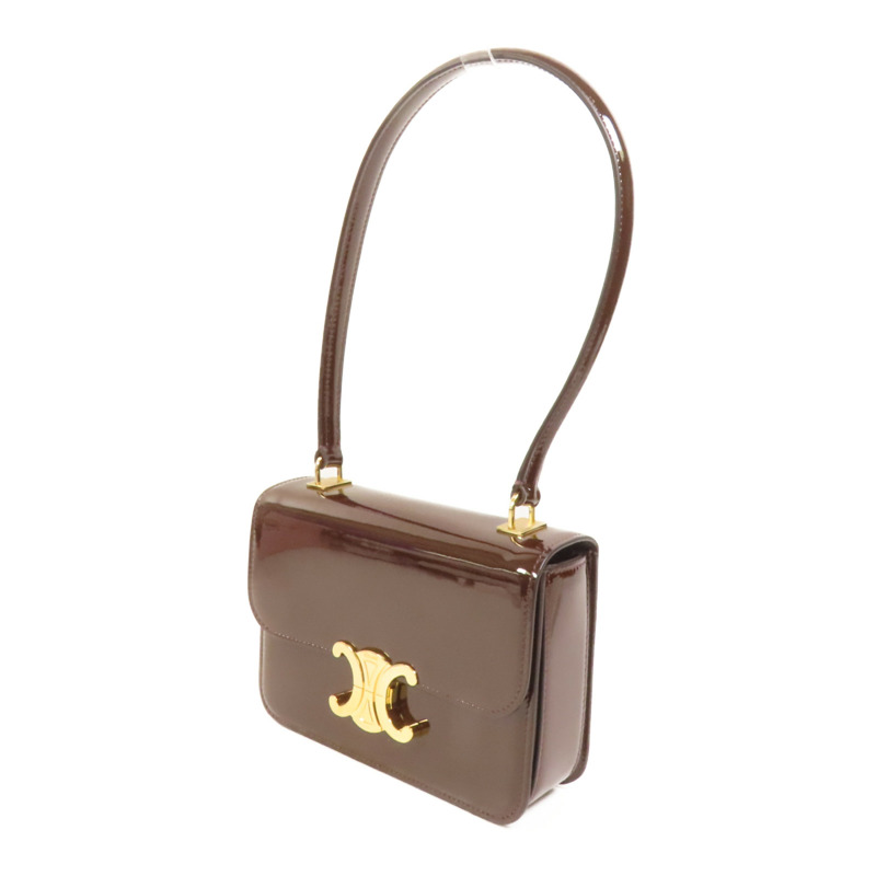 CELINE 漆皮皮革Teen Garance金扣手挽袋-2