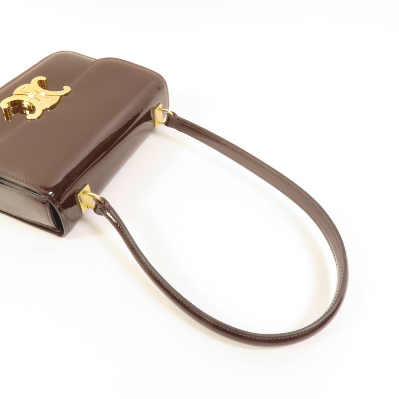 CELINE 漆皮皮革Teen Garance金扣手挽袋-4