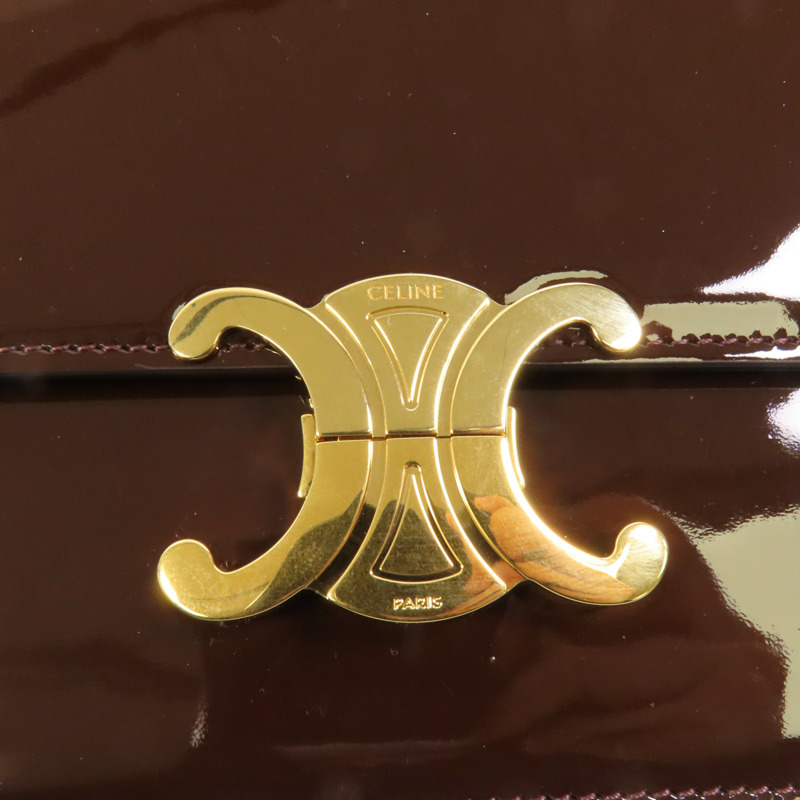 CELINE 漆皮皮革Teen Garance金扣手挽袋-5