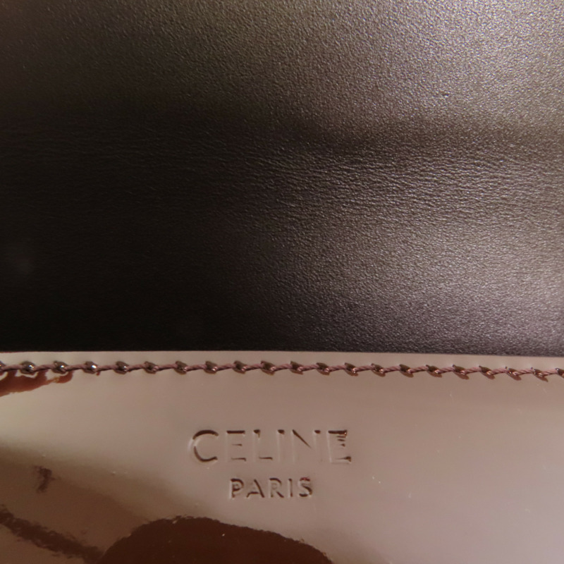 CELINE 漆皮皮革Teen Garance金扣手挽袋-6