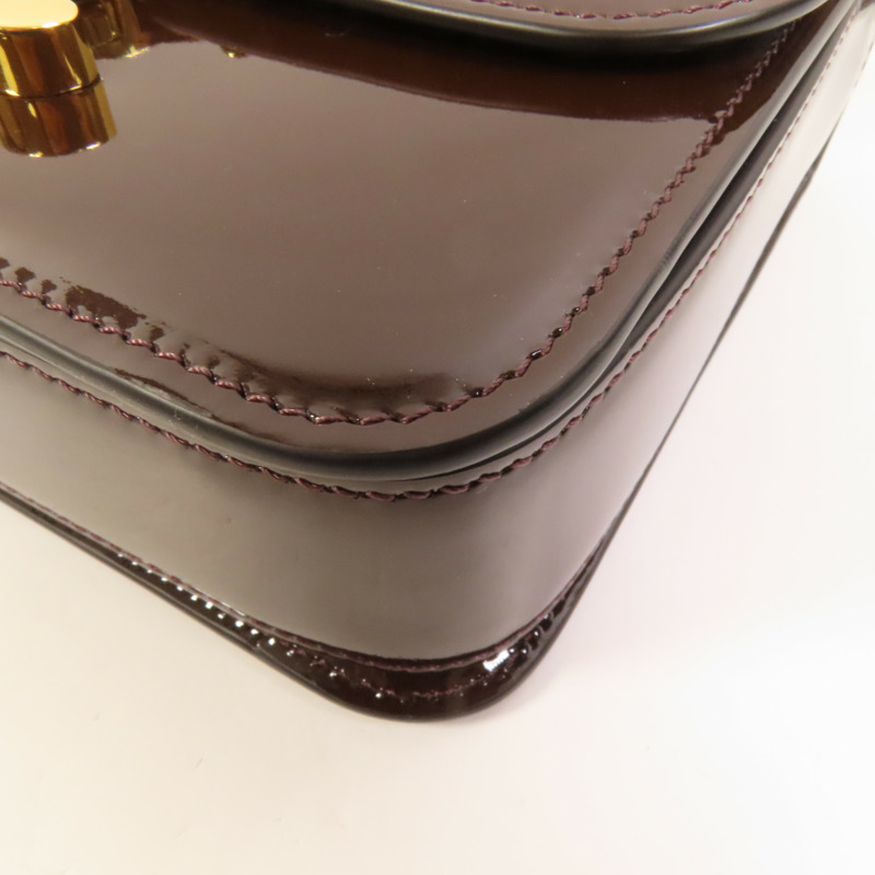 CELINE 漆皮皮革Teen Garance金扣手挽袋-13