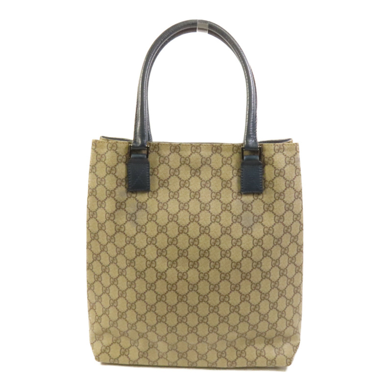 GUCCI 塗層帆布Tote Bag銀扣手挽袋-1