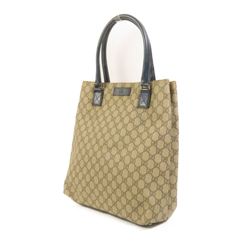GUCCI 塗層帆布Tote Bag銀扣手挽袋-2