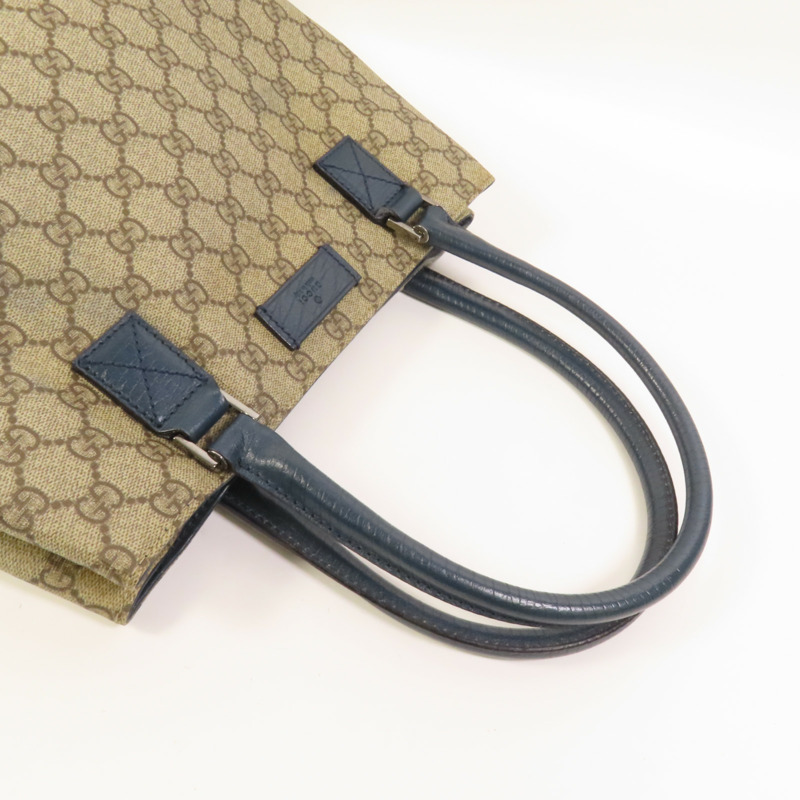 GUCCI 塗層帆布Tote Bag銀扣手挽袋-4