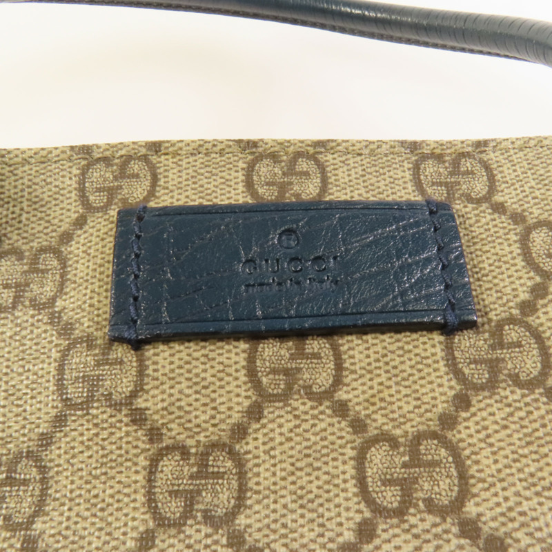 GUCCI 塗層帆布Tote Bag銀扣手挽袋-5