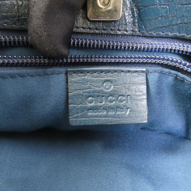 GUCCI 塗層帆布Tote Bag銀扣手挽袋-7