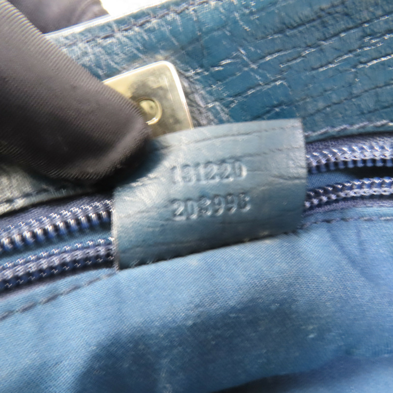 GUCCI 塗層帆布Tote Bag銀扣手挽袋-8