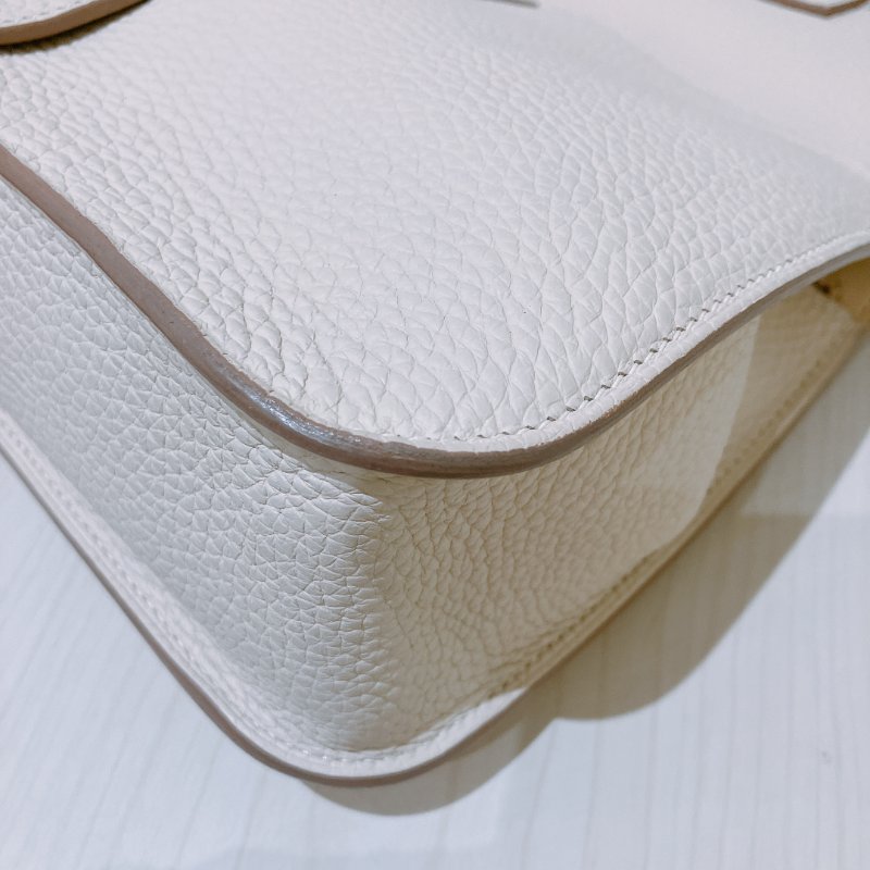 TK1935 愛馬仕 奶油白 Hermes Halzan 25 TC Bleu Pale x PHW-5
