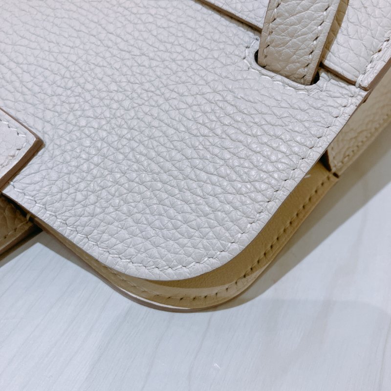 TK1935 愛馬仕 奶油白 Hermes Halzan 25 TC Bleu Pale x PHW-8