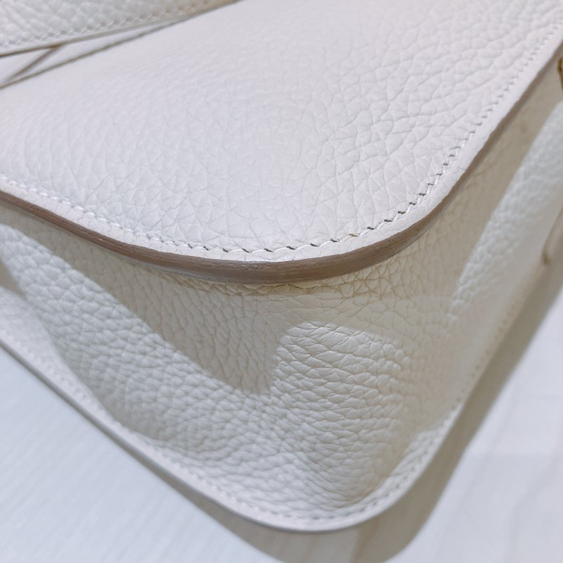 TK1935 愛馬仕 奶油白 Hermes Halzan 25 TC Bleu Pale x PHW-9