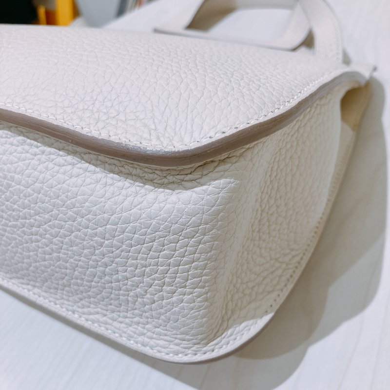 TK1935 愛馬仕 奶油白 Hermes Halzan 25 TC Bleu Pale x PHW-10