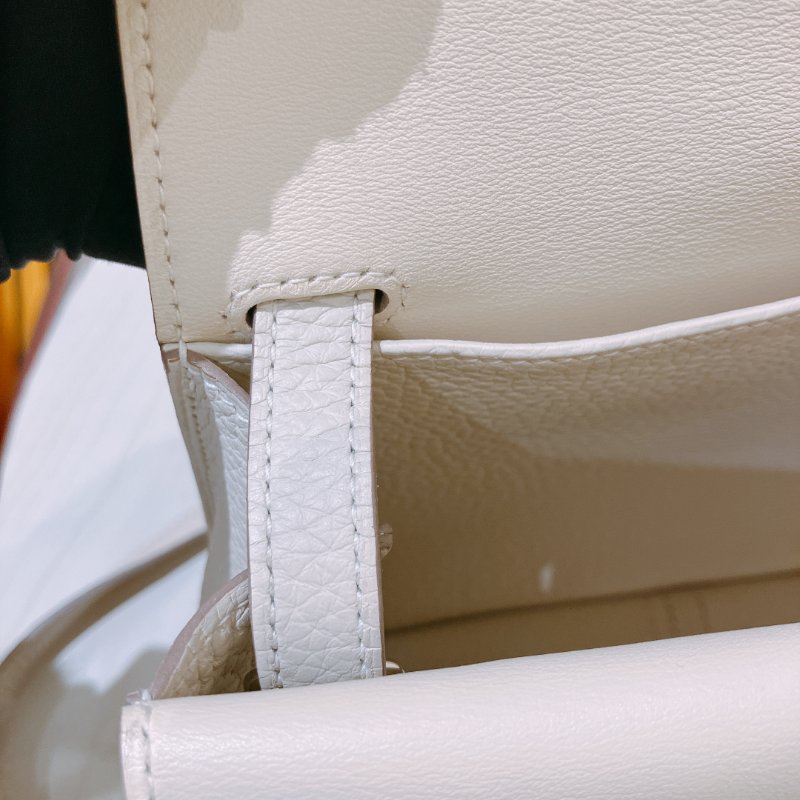 TK1935 愛馬仕 奶油白 Hermes Halzan 25 TC Bleu Pale x PHW-21