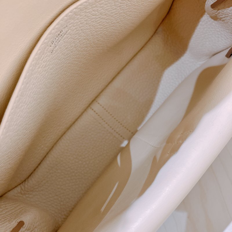 TK1935 愛馬仕 奶油白 Hermes Halzan 25 TC Bleu Pale x PHW-25