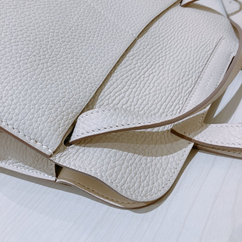 TK1935 愛馬仕 奶油白 Hermes Halzan 25 TC Bleu Pale x PHW-31