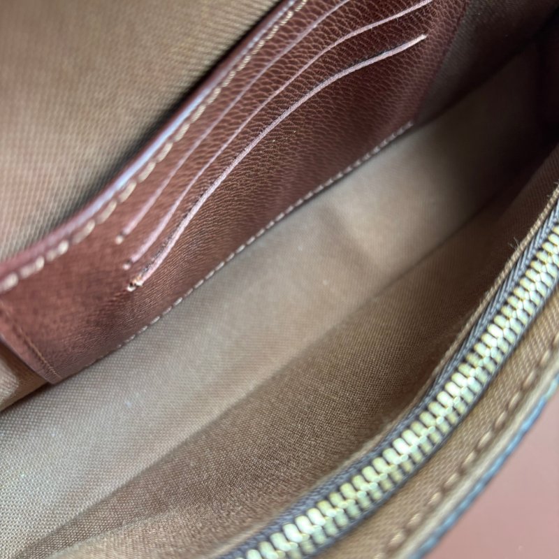 ::LOUIS VUITTON:: LV M81911 IVY咖啡色經典花紋掀蓋兩用包 WOC鏈包-19