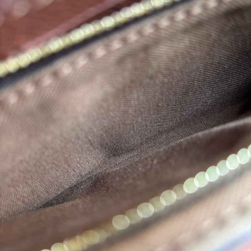 ::LOUIS VUITTON:: LV M81911 IVY咖啡色經典花紋掀蓋兩用包 WOC鏈包-23