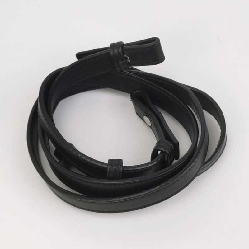 Saint Laurent牛皮純色黑色流蘇斜挎包單肩包-8