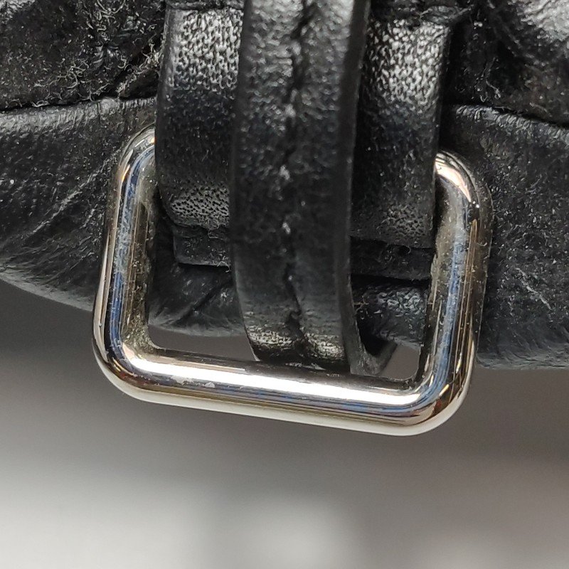 Saint Laurent牛皮純色黑色流蘇斜挎包單肩包-12