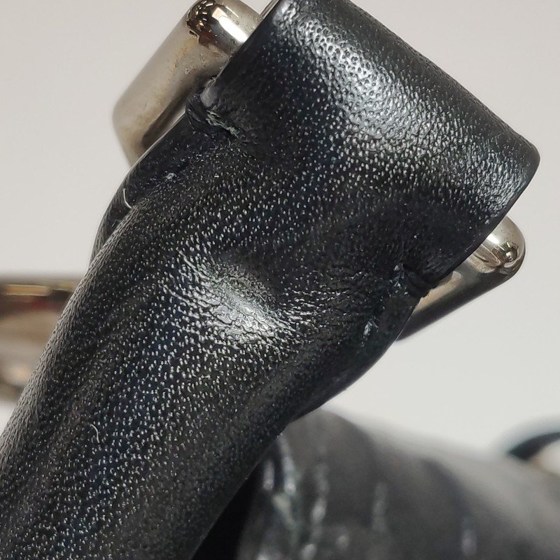 Saint Laurent牛皮純色黑色流蘇斜挎包單肩包-17