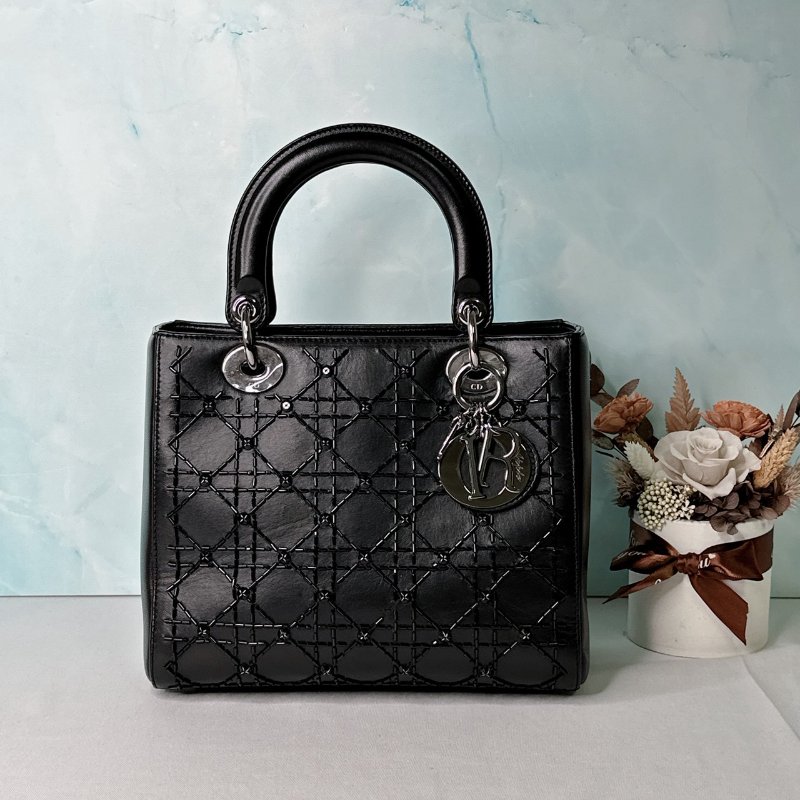 DIOR 黑色五格黛妃包-0