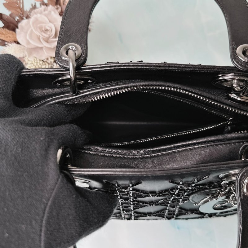 DIOR 黑色五格黛妃包-5