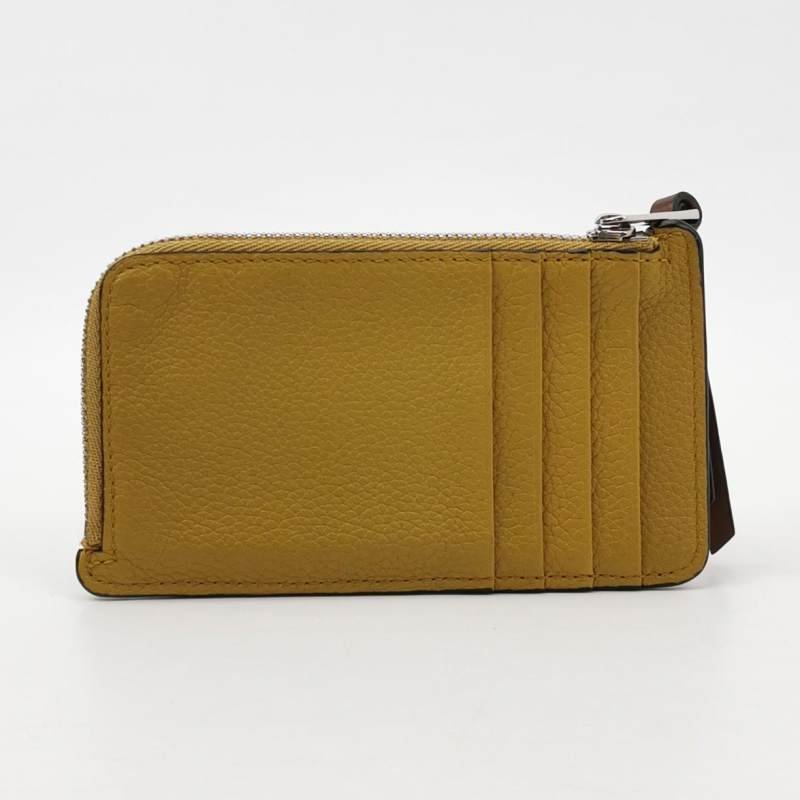 Loewe牛皮拼色壓紋Logo零錢包-3