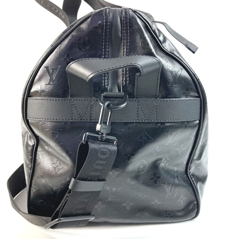路易威登 M23786 LV SKI Monogram Storm Keepall 55 旅行包，兩用單肩包/波士頓皮革，男女通用，黑色，近全新-2