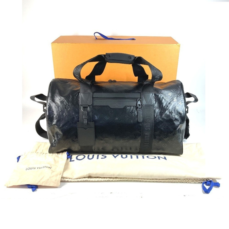 路易威登 M23786 LV SKI Monogram Storm Keepall 55 旅行包，兩用單肩包/波士頓皮革，男女通用，黑色，近全新-13