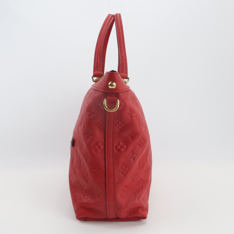 Louis Vuitton(LV)Bastille牛皮純色壓紋老花餃子包手提包-2