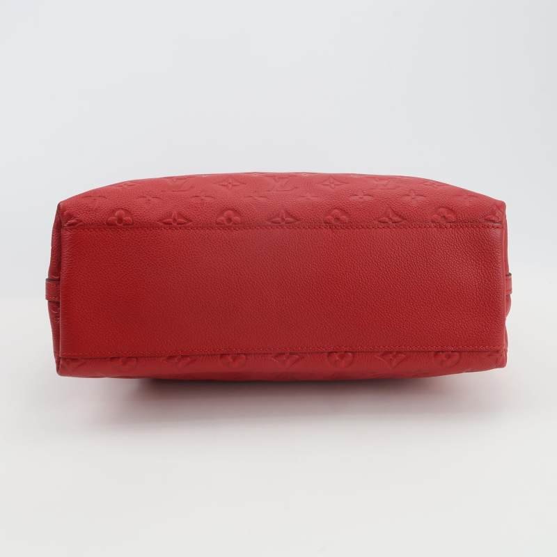 Louis Vuitton(LV)Bastille牛皮純色壓紋老花餃子包手提包-5