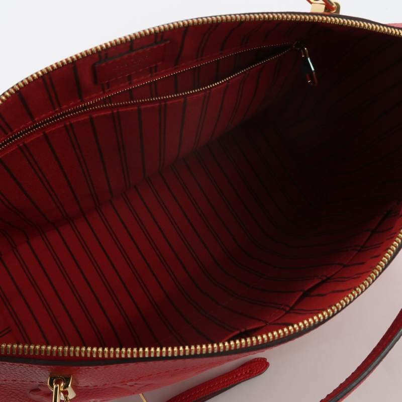 Louis Vuitton(LV)Bastille牛皮純色壓紋老花餃子包手提包-6