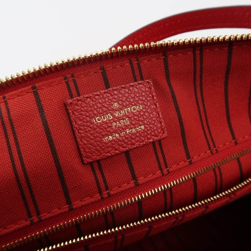 Louis Vuitton(LV)Bastille牛皮純色壓紋老花餃子包手提包-7