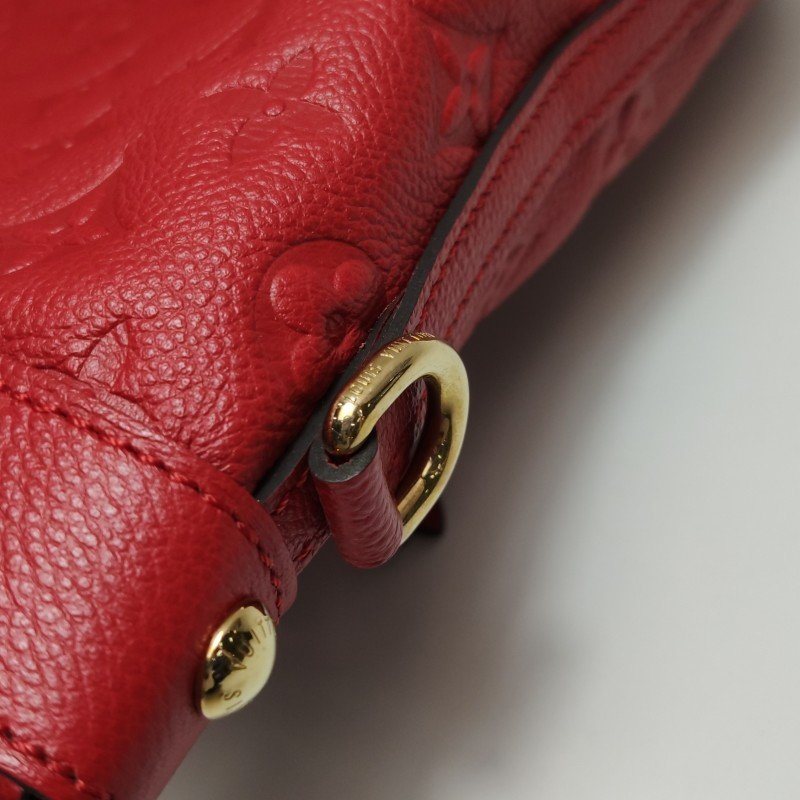 Louis Vuitton(LV)Bastille牛皮純色壓紋老花餃子包手提包-10