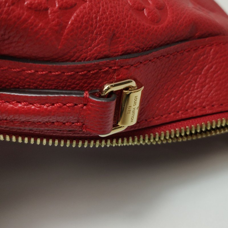 Louis Vuitton(LV)Bastille牛皮純色壓紋老花餃子包手提包-11