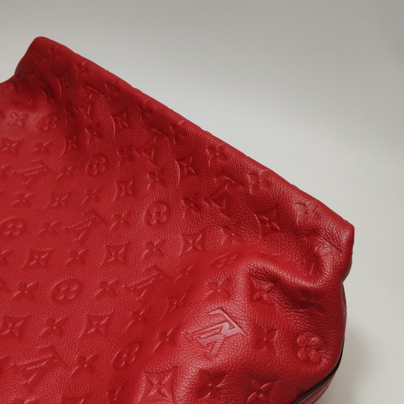 Louis Vuitton(LV)Bastille牛皮純色壓紋老花餃子包手提包-13