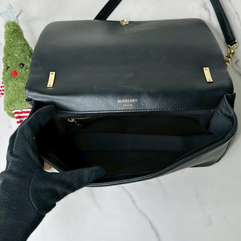 BURBERRY Lola中款格紋鏈包-5