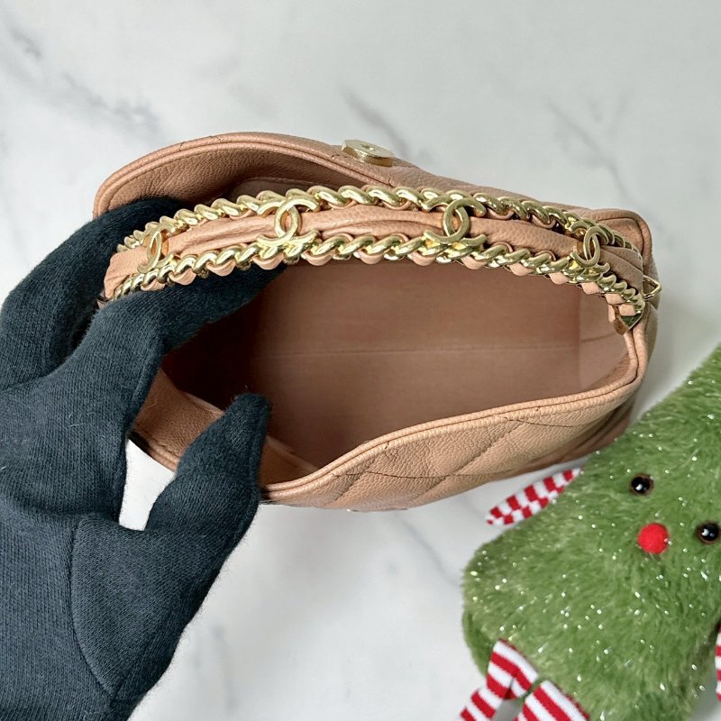 CHANEL 全新25b鍊帶飯盒包-4