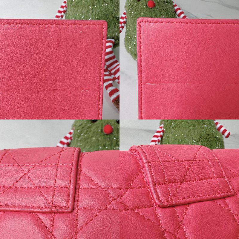 DIOR 粉色鏈帶長夾-4