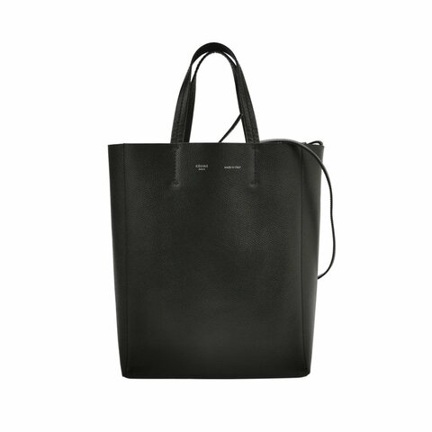 Celine Cabas牛皮純色字母logo斜挎包單肩包