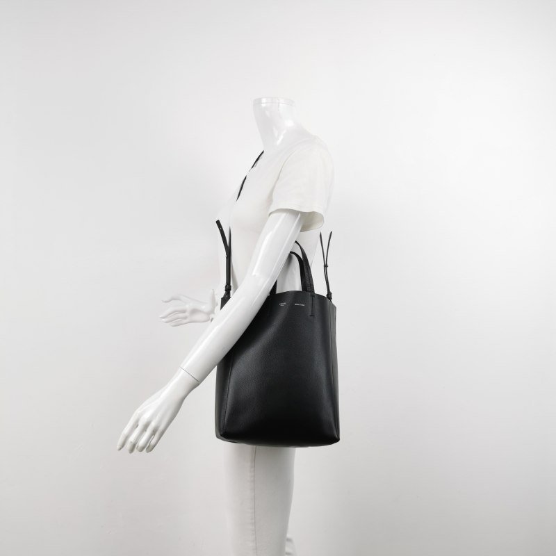 Celine Cabas牛皮純色字母logo斜挎包單肩包-1