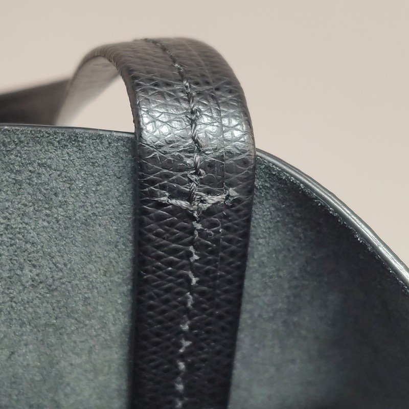 Celine Cabas牛皮純色字母logo斜挎包單肩包-12