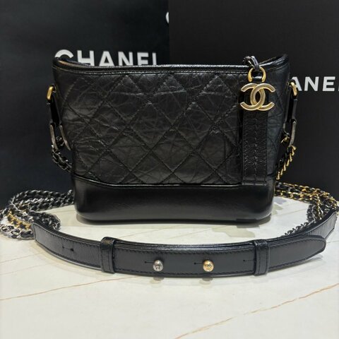 *SHIHNA名牌精品* CHANEL Gabrielle Hobo 小牛皮流浪包 保卡款
