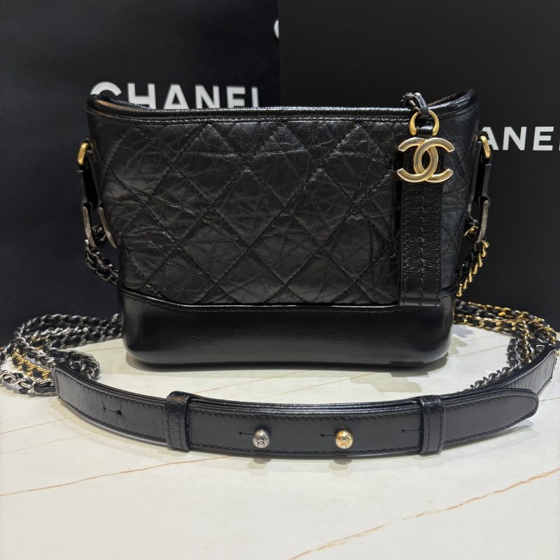 *SHIHNA名牌精品* CHANEL Gabrielle Hobo 小牛皮流浪包 保卡款-0